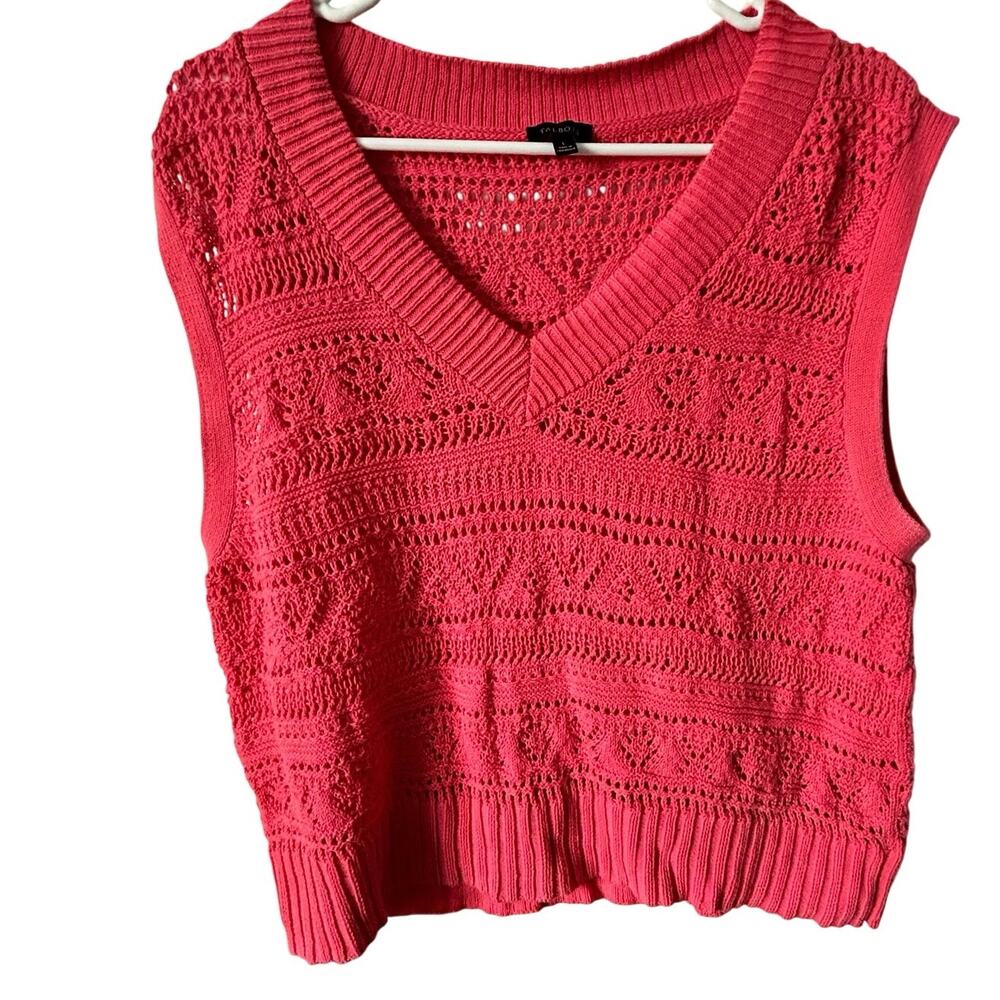 Talbot’s Coral Sweater Vest L
